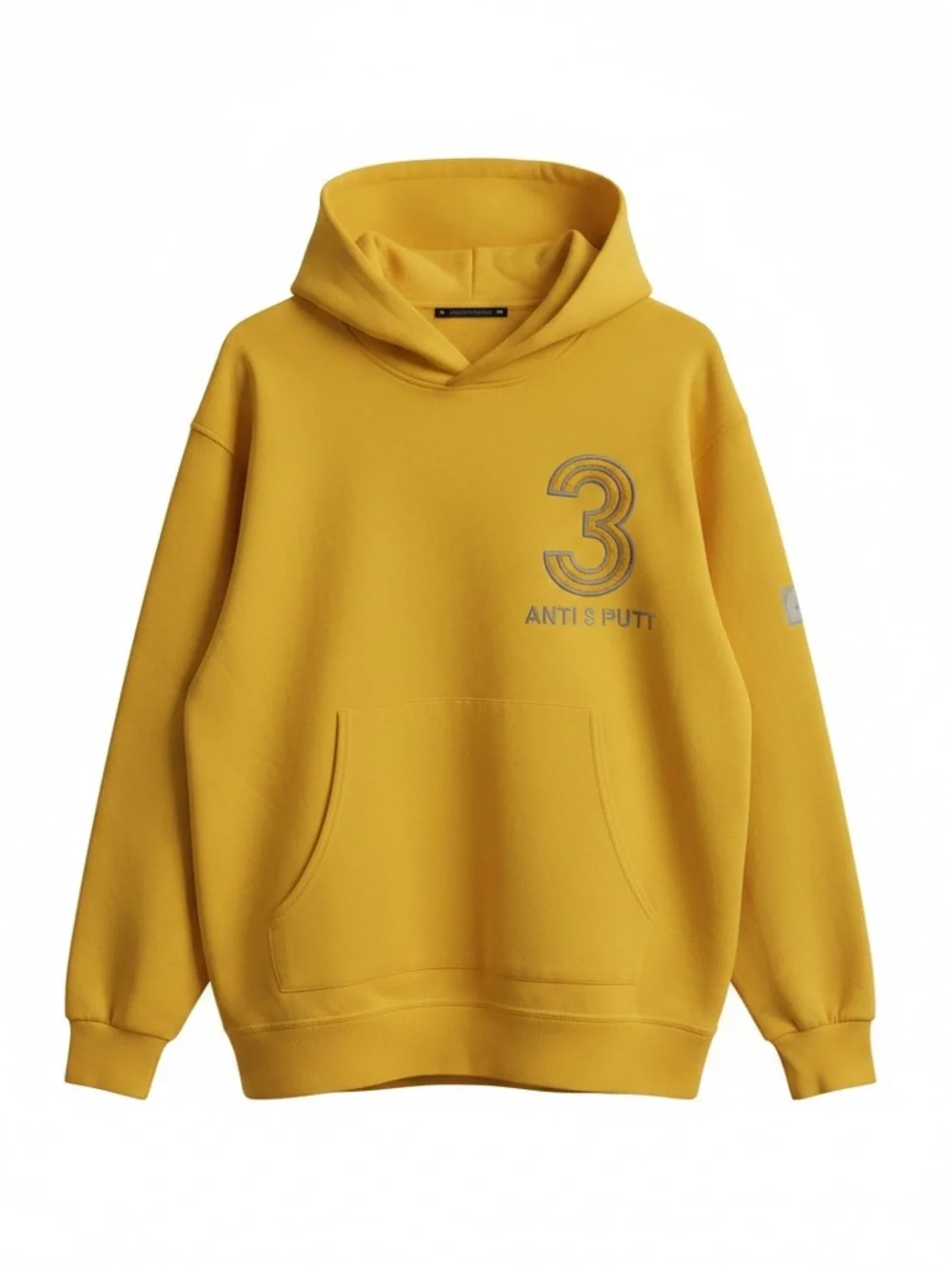 Adidas Anti 3-Putt Hoodie Adicross Golf Mustard Yellow HZ3235 Mens Size Large